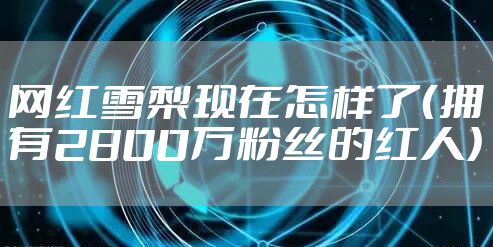 网红雪梨现在怎样了(拥有2800万粉丝的红人)