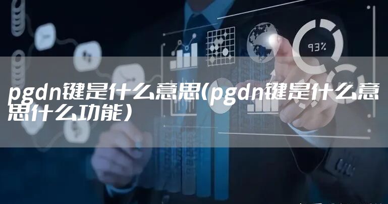 pgdn键是什么意思（pgdn键是什么意思什么功能）