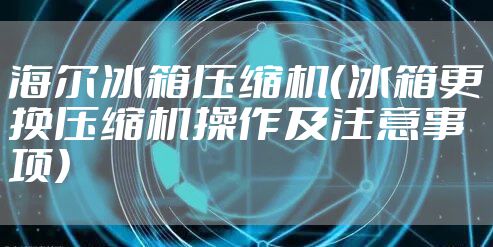 海尔冰箱压缩机（冰箱更换压缩机操作及注意事项）