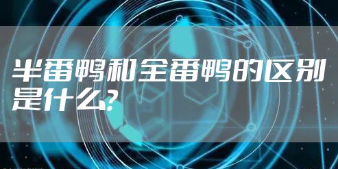 半番鸭和全番鸭的区别是什么?