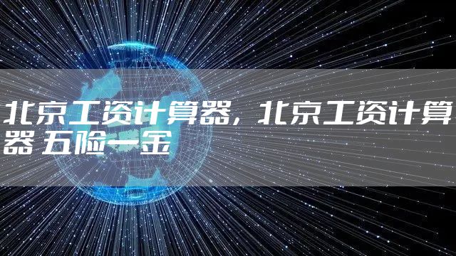 北京工资计算器,北京工资计算器 五险一金