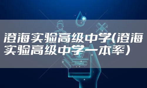 澄海实验高级中学（澄海实验高级中学一本率）