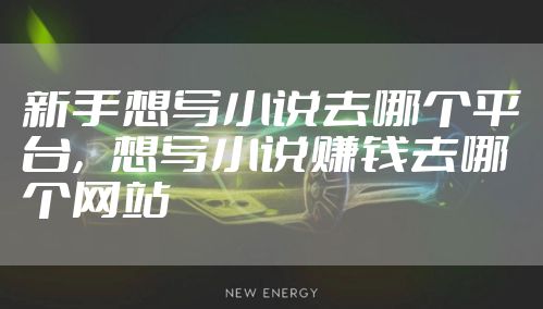 新手想写小说去哪个平台，想写小说赚钱去哪个网站