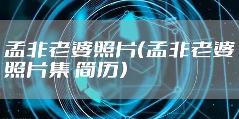 孟非老婆照片（孟非老婆照片集 简历）