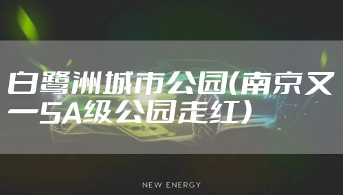 白鹭洲城市公园(南京又一5A级公园走红)