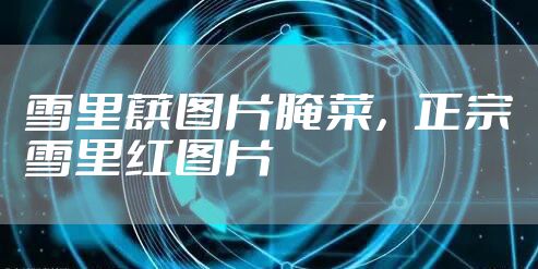 雪里蕻图片腌菜,正宗雪里红图片