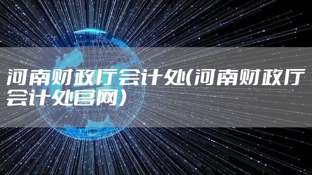 河南财政厅会计处（河南财政厅会计处官网）