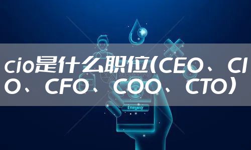 cio是什么职位(CEO、CIO、CFO、COO、CTO)
