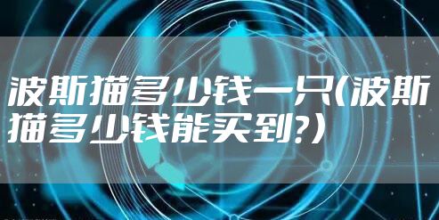 波斯猫多少钱一只（波斯猫多少钱能买到？）