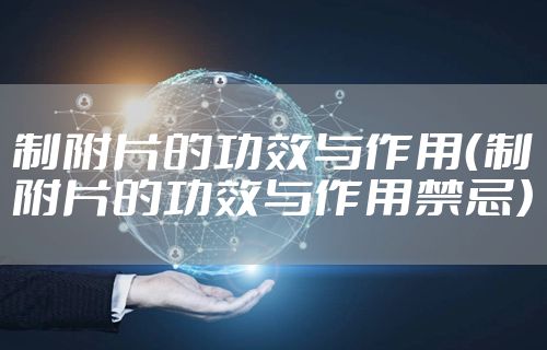 制附片的功效与作用（制附片的功效与作用禁忌）