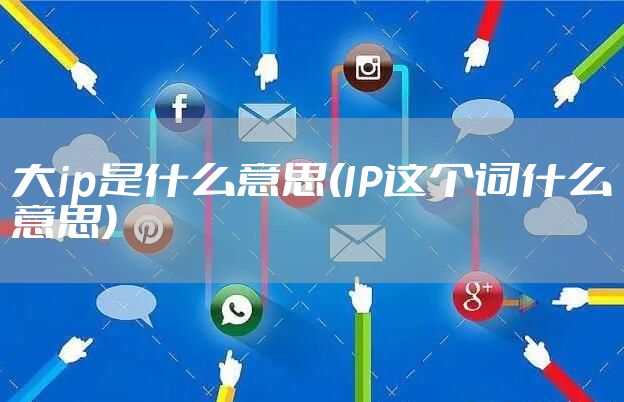 大ip是什么意思(IP这个词什么意思)