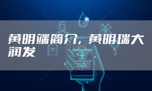 黄明端简介，黄明瑞大润发