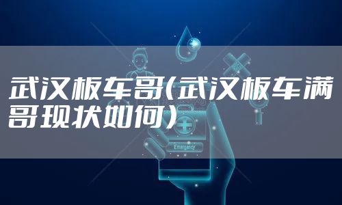 武汉板车哥（武汉板车满哥现状如何）