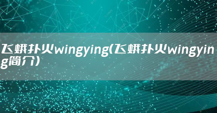飞蛾扑火wingying(飞蛾扑火wingying简介)