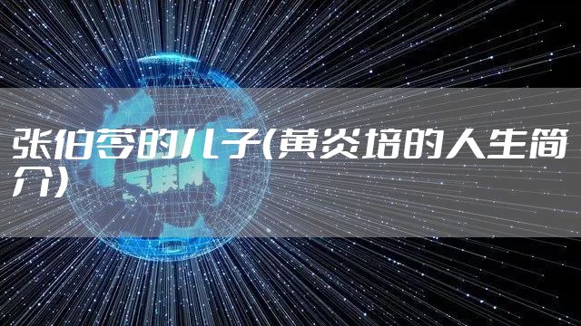 张伯苓的儿子（黄炎培的人生简介）