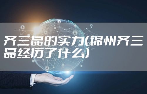 齐三磊的实力（锦州齐三磊经历了什么）