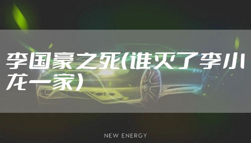 李国豪之死(谁灭了李小龙一家)