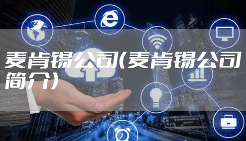 麦肯锡公司（麦肯锡公司简介）