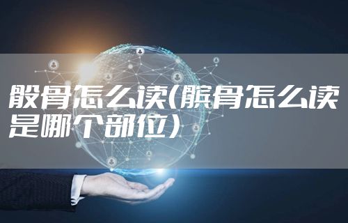 骰骨怎么读(髌骨怎么读是哪个部位)