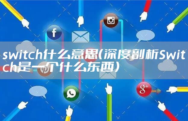 switch什么意思（深度剖析Switch是一个什么东西）