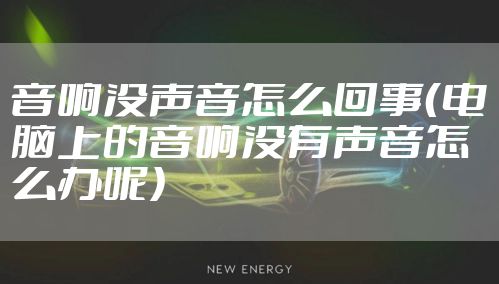 音响没声音怎么回事（电脑上的音响没有声音怎么办呢）