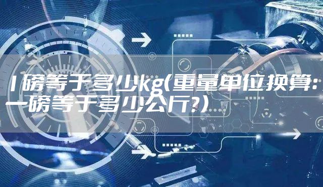 1磅等于多少kg（重量单位换算：一磅等于多少公斤？）