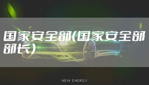 国家安全部（国家安全部部长）