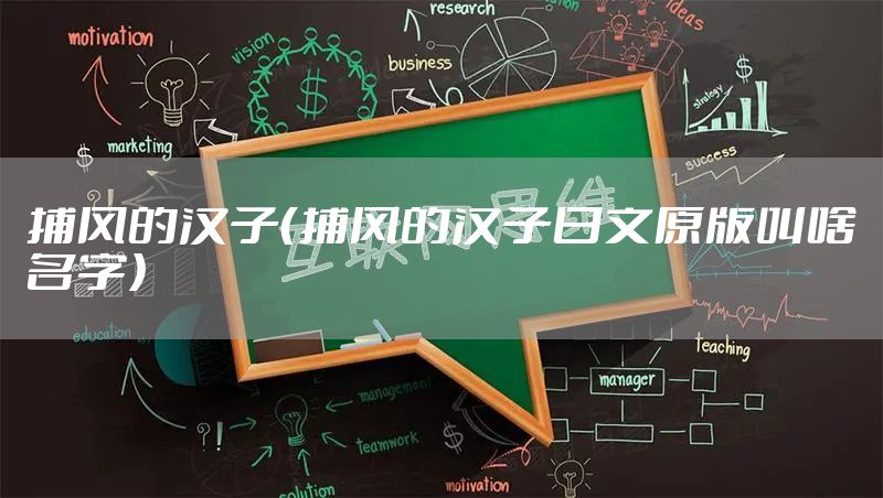 捕风的汉子(捕风的汉子日文原版叫啥名字)