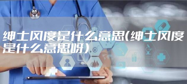 绅士风度是什么意思（绅士风度是什么意思呀）