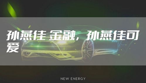 孙燕佳 金融,孙燕佳可爱