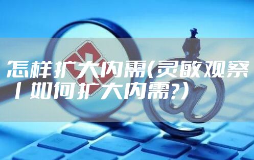 怎样扩大内需(灵敏观察丨如何扩大内需?)