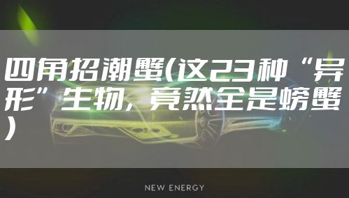 四角招潮蟹(这23种“异形”生物,竟然全是螃蟹)