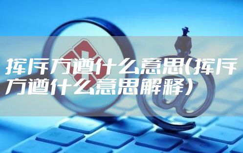 挥斥方遒什么意思(挥斥方遒什么意思解释)