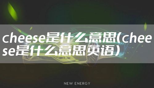 cheese是什么意思（cheese是什么意思英语）