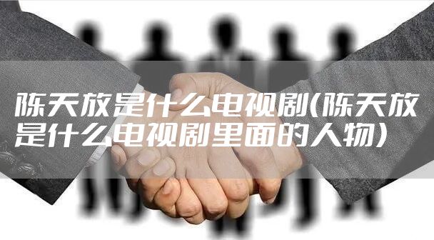 陈天放是什么电视剧（陈天放是什么电视剧里面的人物）