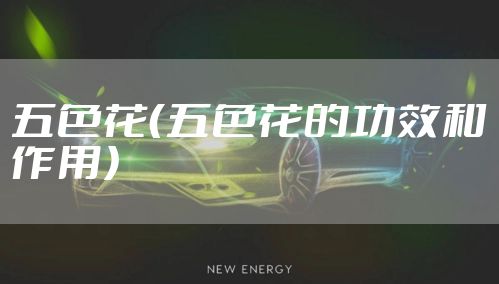 五色花（五色花的功效和作用）