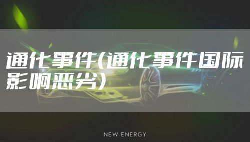 通化事件（通化事件国际影响恶劣）