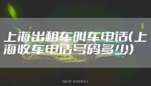 上海出租车叫车电话（上海收车电话号码多少）