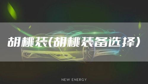 胡桃装(胡桃装备选择)