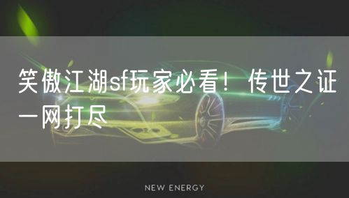 笑傲江湖sf玩家必看！传世之证一网打尽