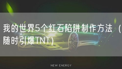 我的世界5个红石陷阱制作方法（随时引爆TNT）