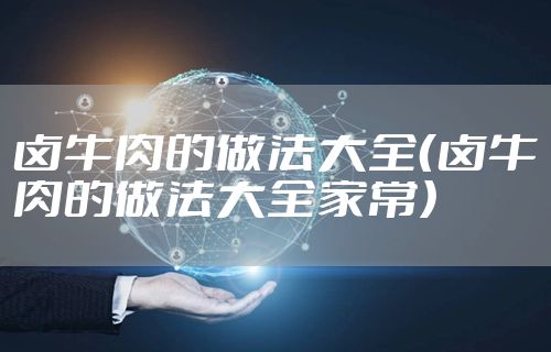 卤牛肉的做法大全(卤牛肉的做法大全家常)