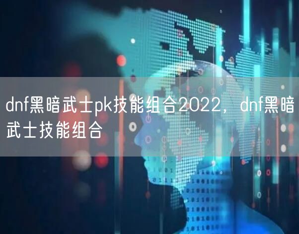 dnf黑暗武士pk技能组合2022，dnf黑暗武士技能组合
