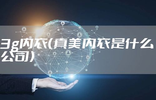 3g内衣（真美内衣是什么公司）