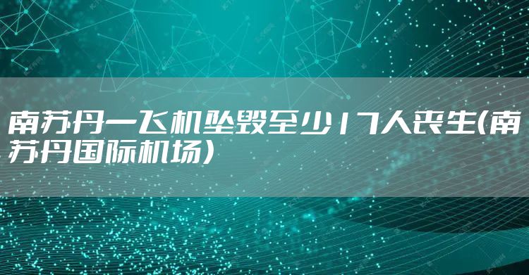 南苏丹一飞机坠毁至少17人丧生（南苏丹国际机场）