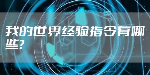 我的世界经验指令有哪些？