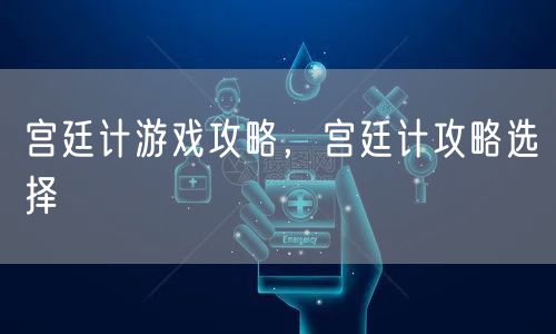 宫廷计游戏攻略，宫廷计攻略选择