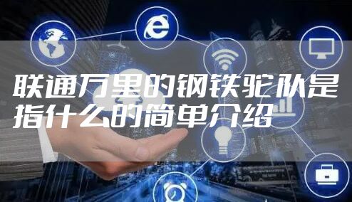 联通万里的钢铁驼队是指什么的简单介绍