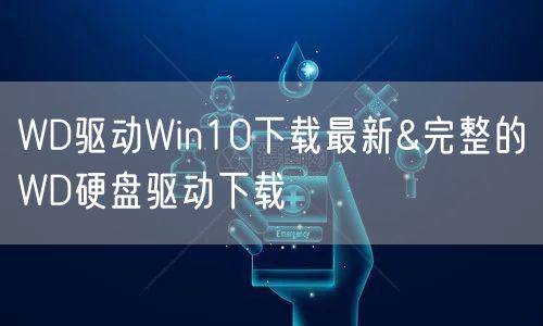 WD驱动Win10下载最新&完整的WD硬盘驱动下载
