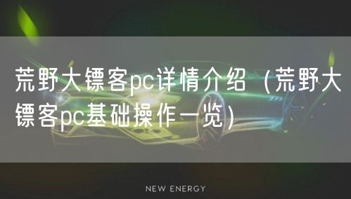 荒野大镖客pc详情介绍（荒野大镖客pc基础操作一览）